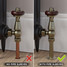 T-TRV-019-AG-AB-SLEEVE-COMP - Flatford Traditional TRV Angled Old English Brass Thermostatic Radiator Valves with Sleeves T-TRV-019-AG-AB-SLEEVE-COMP - Flatford Traditional TRV Angled Old English Brass Thermostatic Radiator Valves with Sleeves